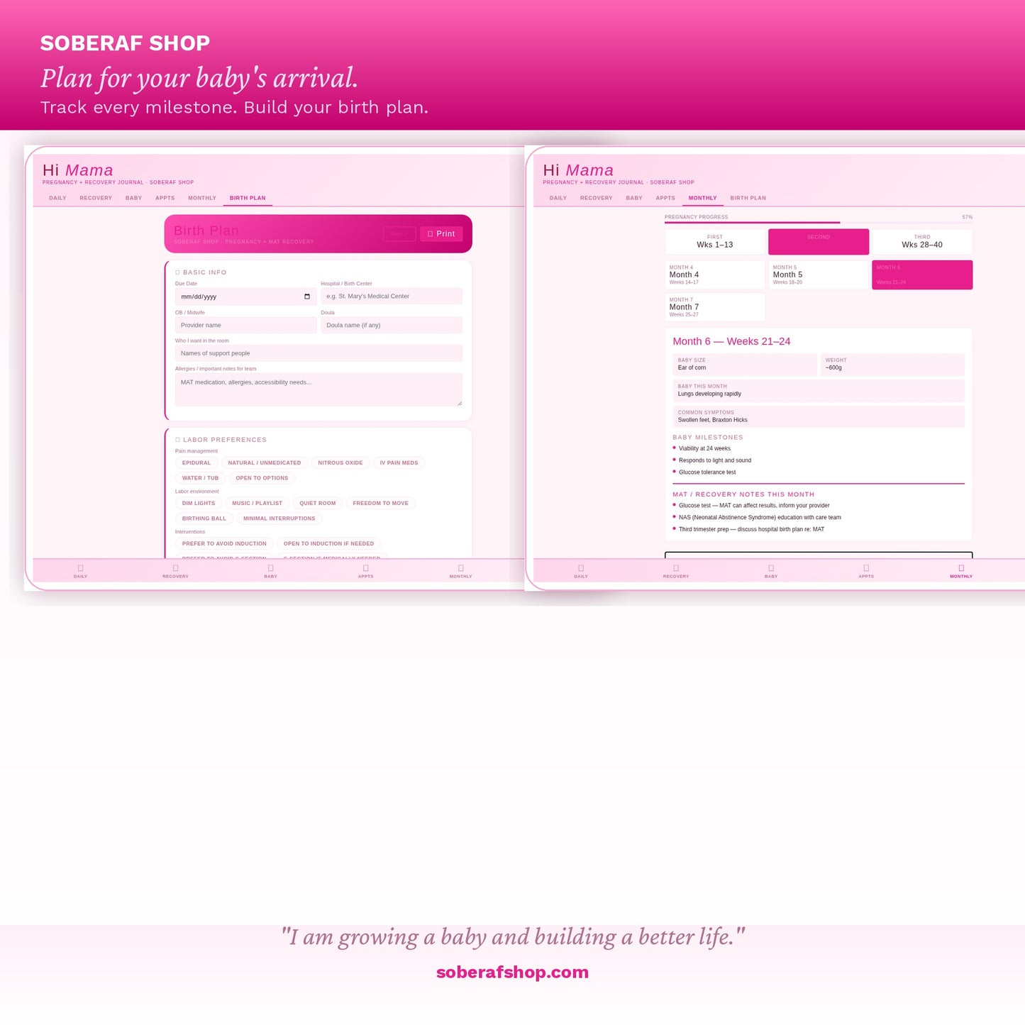 Pregnancy & MAT Journal | Digital Recovery Tracker