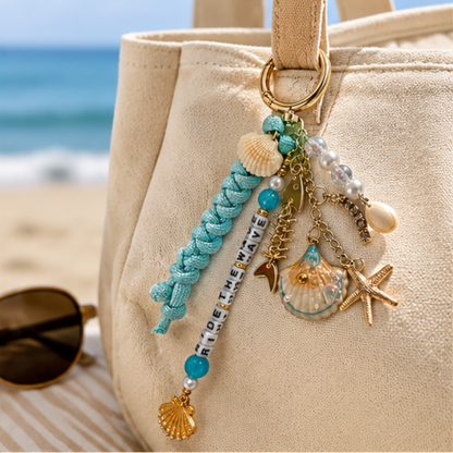 Ride the Wave Keychain Charm  - Healing Charm