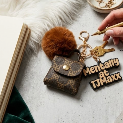 Mentally at TJ Maxx Mini Purse Charm Keychain - SoberAFShop