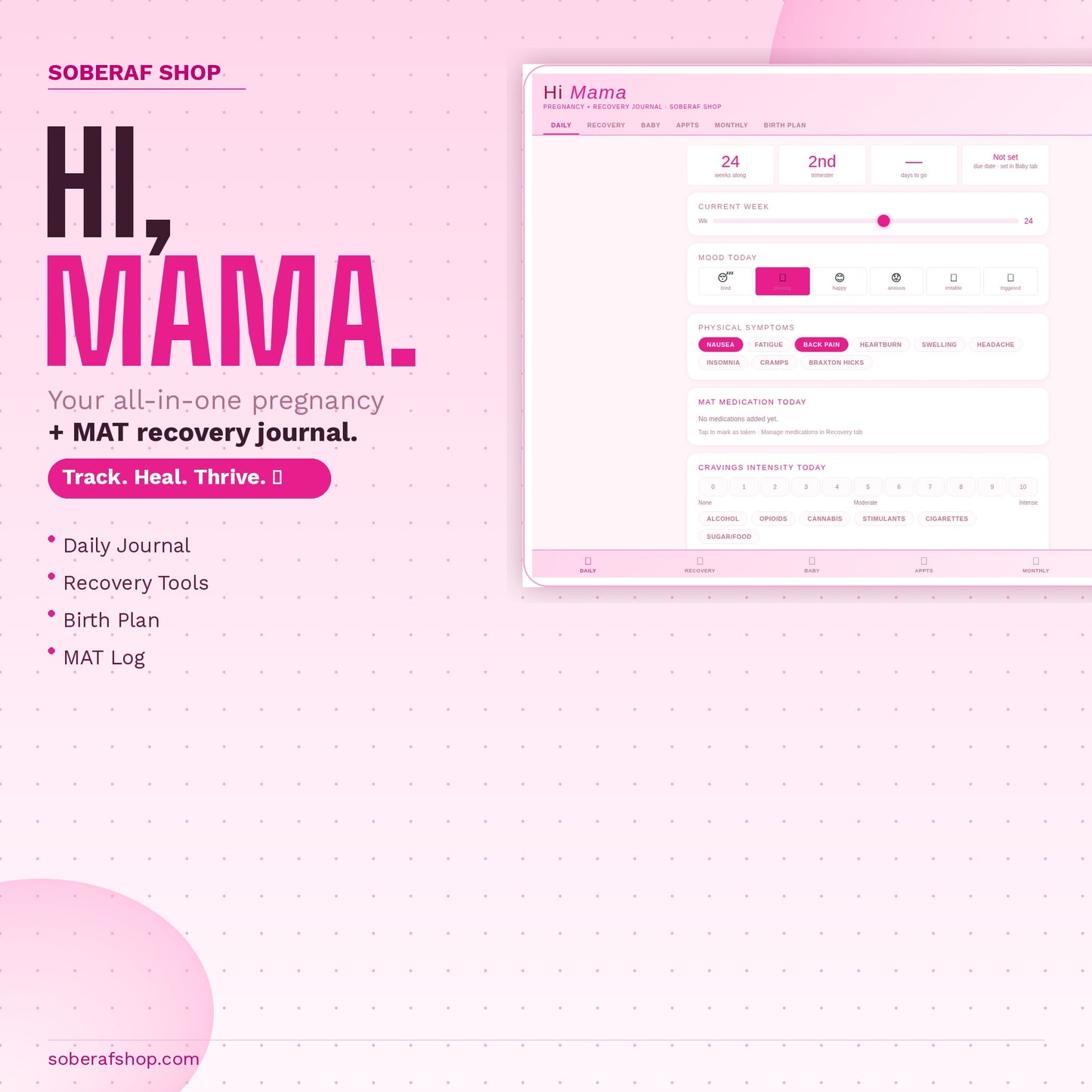 Pregnancy & MAT Journal | Digital Recovery Tracker