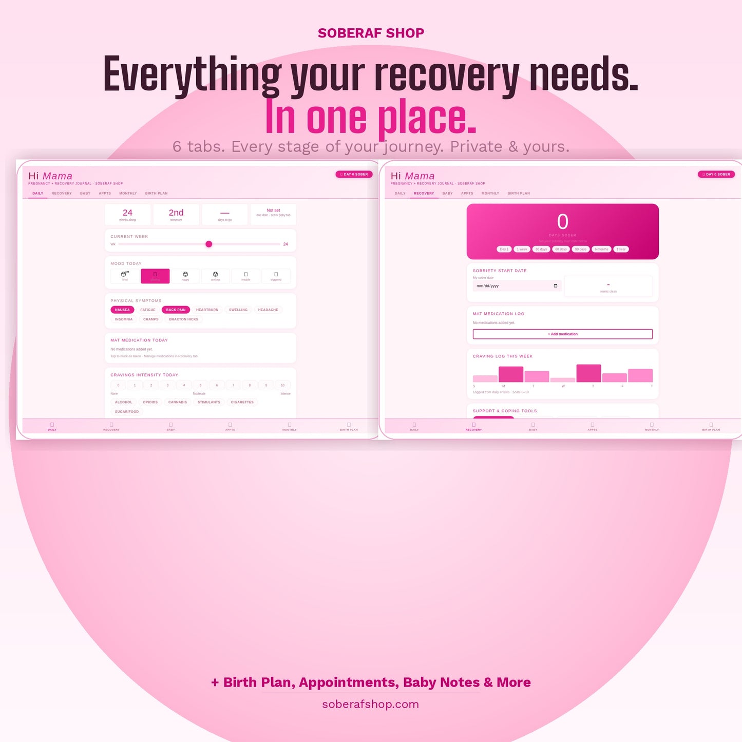 Pregnancy & MAT Journal | Digital Recovery Tracker