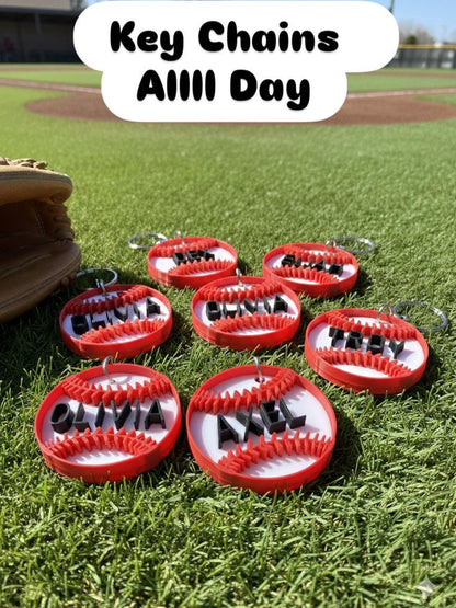Personalized Keychain: Custom Name, Word or Sports Theme