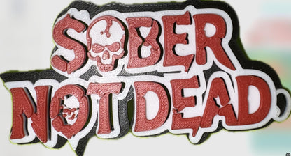 Sober Not Dead Keychain | Recovery Sobriety Gift