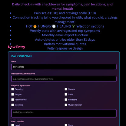 Digital Sober and MAT Journal - Combined Recovery Tracker