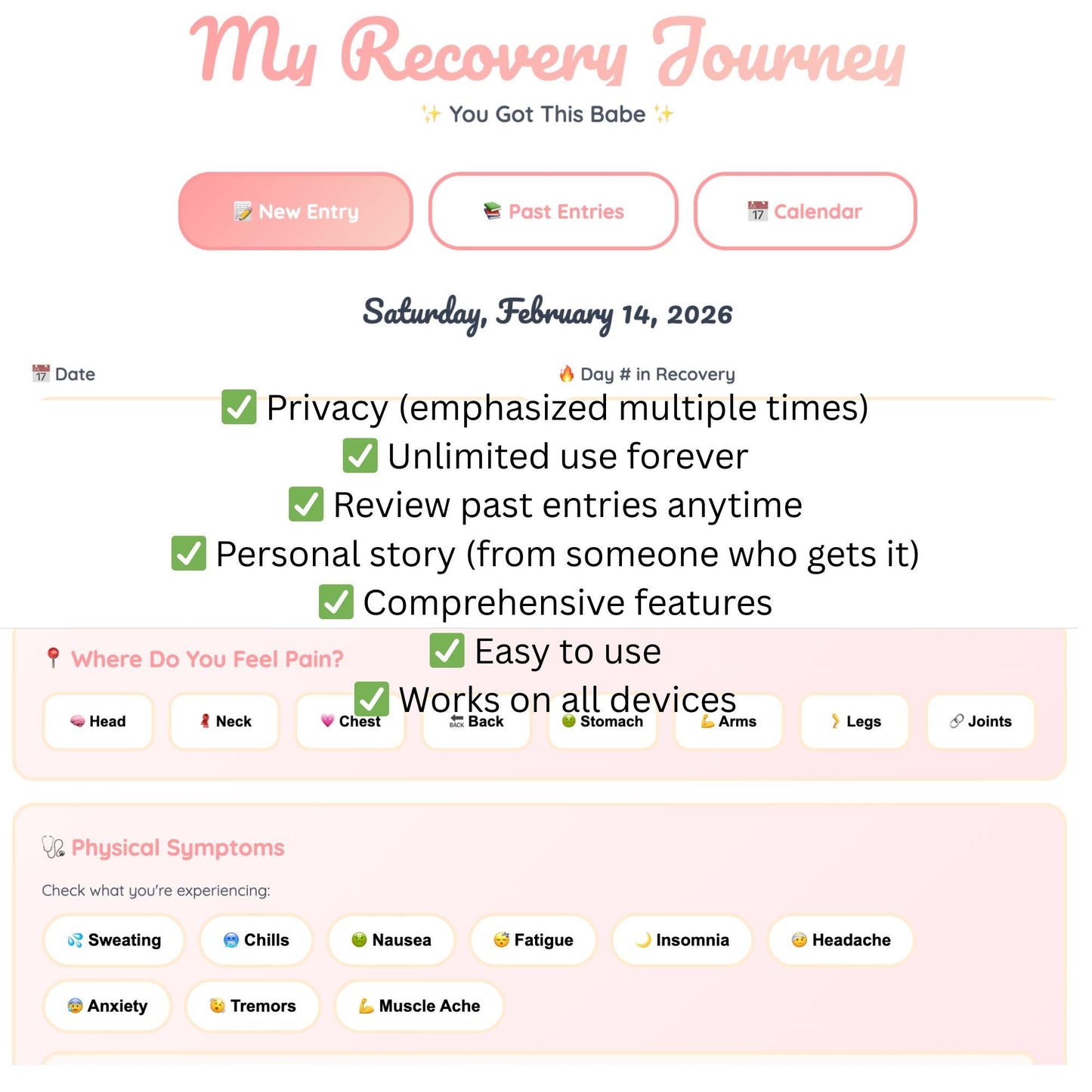 My Recovery Journey Digital Journal