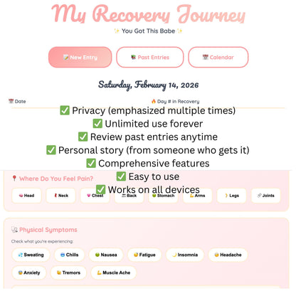 My Recovery Journey Digital Journal