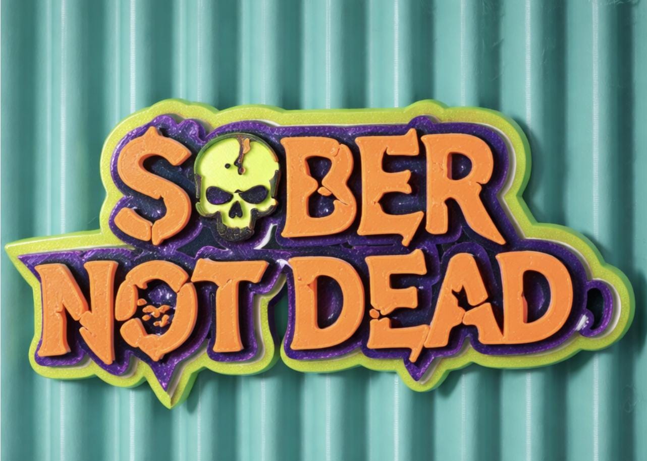 Sober Not Dead Keychain | Recovery Sobriety Gift