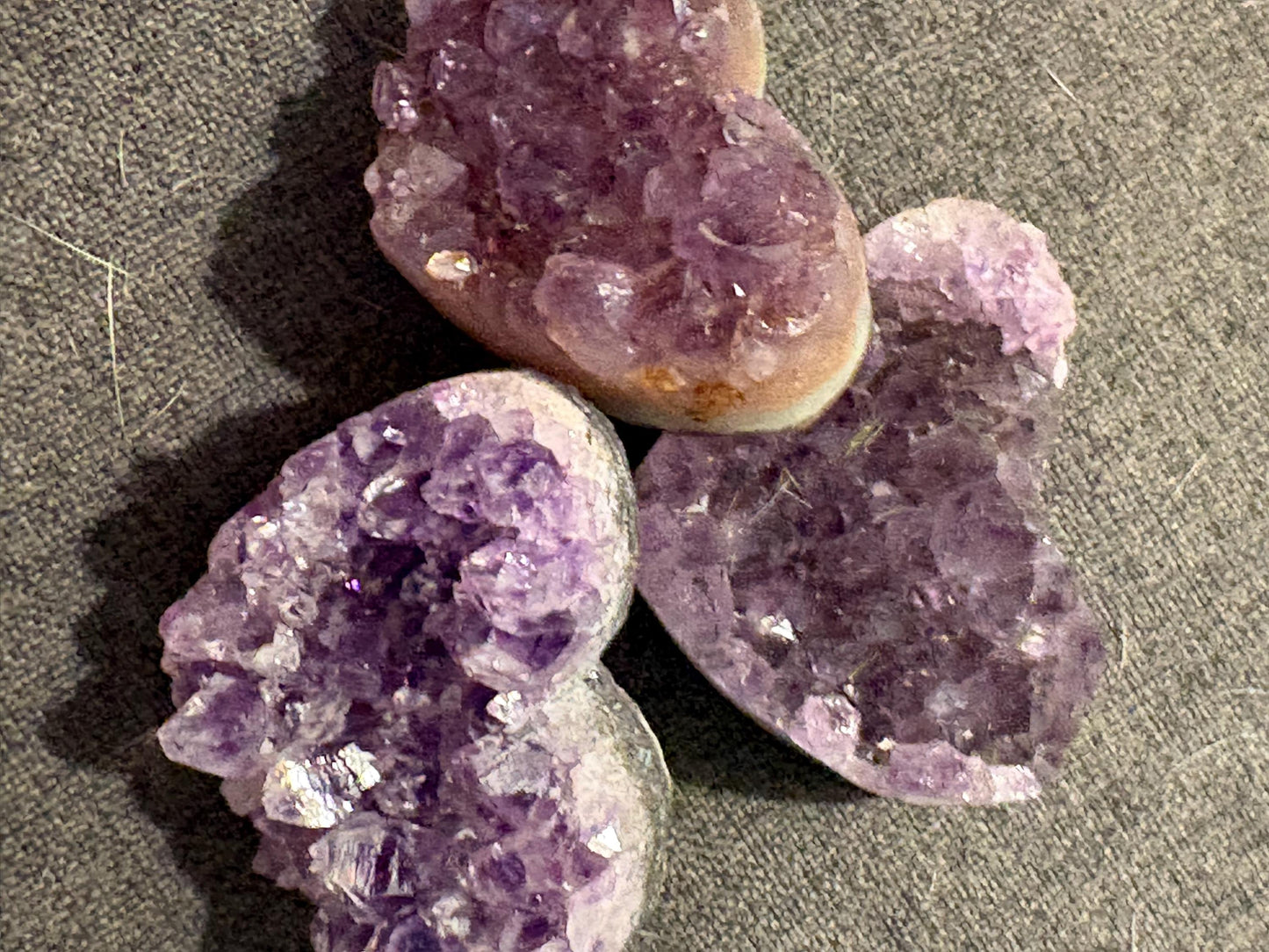 Amethyst Hearts 1.5 Inch - Sober Stone | Crystal Healing Gift
