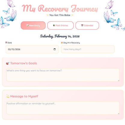 My Recovery Journey Digital Journal