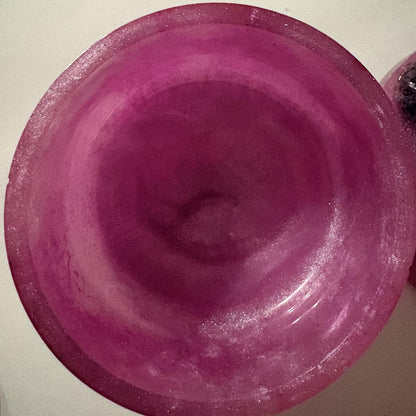Amethyst Crystal Resin Bowl with Lid | Handmade Pink Trinket Box
