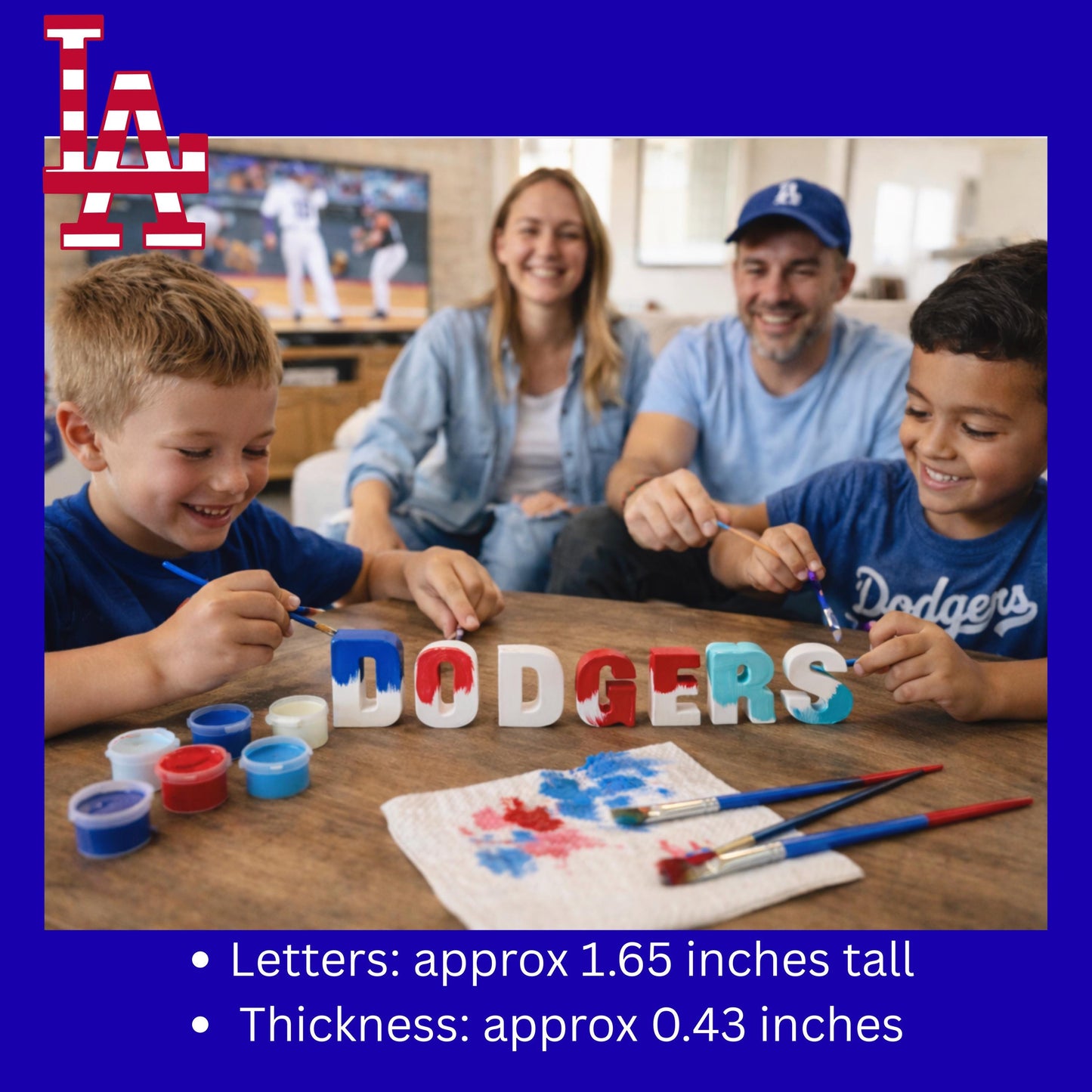 DIY Baseball Craft • Game Night Activity • Dodgers Fan Gift • Kids + Family Craft Kit