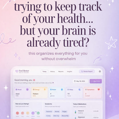 Chronic Illness Tracker | Symptom Log, Medication, Doctor Visit Journal (Digital Download)
