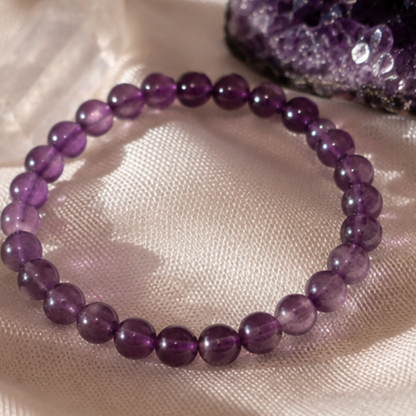 Amethyst Crystal Bracelet • 6mm
